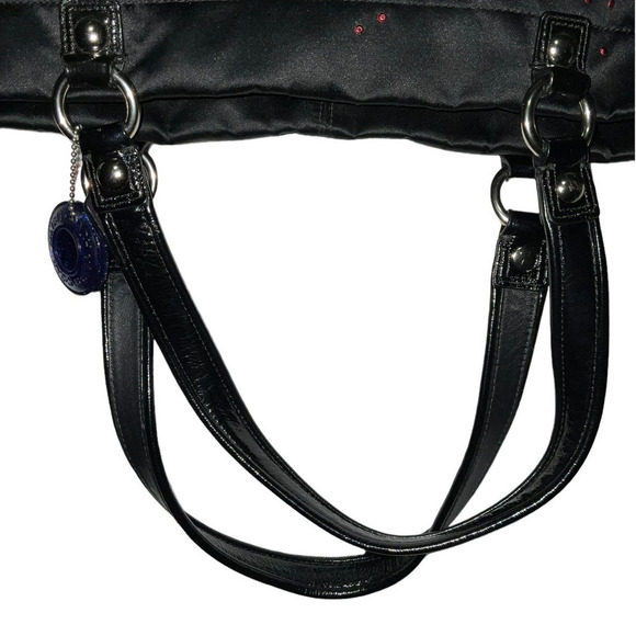 COACH Limited Special Edition Holiday Rhinestone Sateen Tote Shoulder Bag - Picture 10 of 16